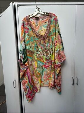 Camilla Multicolor Floral Paisley V-Neck Tunic